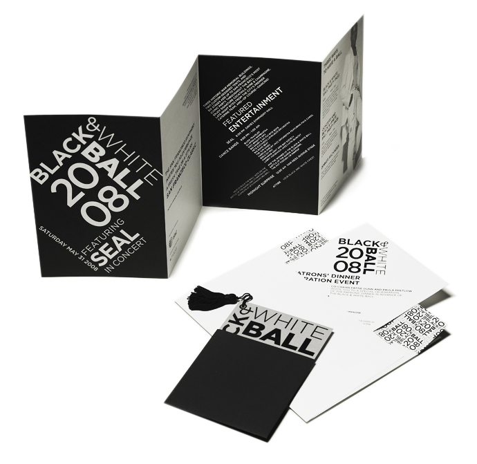 SFS Black and White Ball Invitation and Tickets